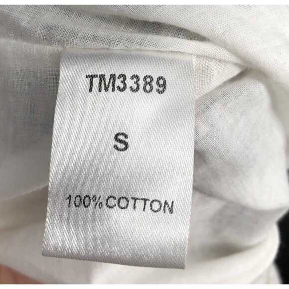 THML Women's Striped Embroidered Mini Beach Dress Size S Coastal Summer Tassels - Picture 5 of 9